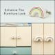 Multicolor Handmade Ceramic Rainbow Shape Drawer Knob