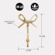 Elegant Bow Design Brass Wall Hook-Pack of 3
