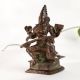 Traditional Copper Goddess Saraswati Statue for Ritual Spaces