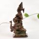 Traditional Copper Goddess Saraswati Statue for Ritual Spaces