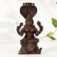 Vintage Copper Goddess Mariamman Statue with Serpent Canopy