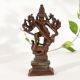Vintage Copper Goddess Durga Slaying Demon Figurine