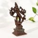 Vintage Copper Goddess Durga Slaying Demon Figurine