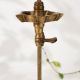 Traditional Brass Oil Lamp with Adjustable Height for Rituals