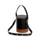 Elegant Black Studded Cylinder Bucket Bag