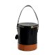 Elegant Black Studded Cylinder Bucket Bag