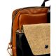 Structured Tan Beige Vegan Leather Laptop Sleeve