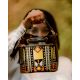 Bohemian Vegan Leather Sling Bag With Vibrant Tribal Motif