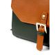 Classic Vegan Leather Sling Bagwith Warm Tan Accent Flap