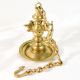 Traditional Brass Hanging Oil Lamp With Chain for Temple