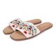 Colorful Canvas Slip with Floral Comfort Strap