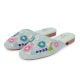 Handmade Soft Pastel Handmade Floral Mules for Women