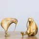 Carved Kiwi Bird Pair Wood Tabletop Sculpture Pair Of 2