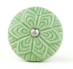 Green Wheel Flower Knob
