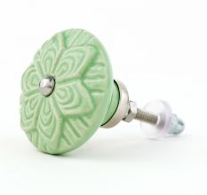 Green Wheel Flower Knob