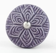 Grey Wheel Flower Knob
