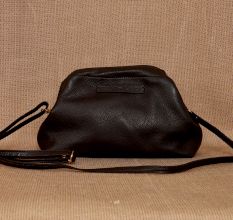 Ganache Leather Clutch Frame Clasp Multi Pocket