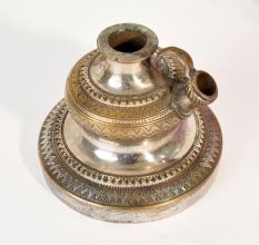 Vintage Handmade Brass Hookah Base for Elegant Flower Decoration