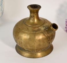 Vintage Brass Hookah Base Decorative Vase for Home Styling