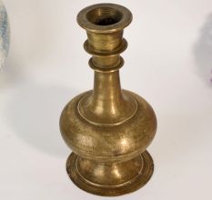 Handmade Brass Hookah Base Vase for Artistic Home Decor