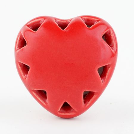 Red Heart Ceramic Knob