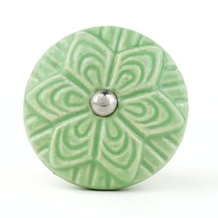 Green Wheel Flower Knob