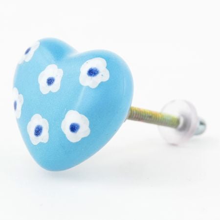 Turquoise Tiny  Flower Knob