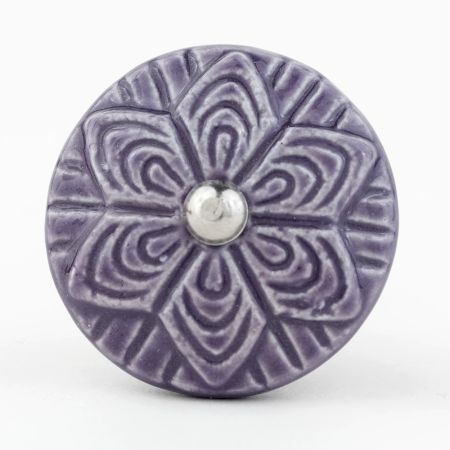 Grey Wheel Flower Knob