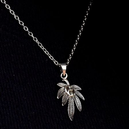 Palm Tree 92.5 Sterling  Silver Pendant