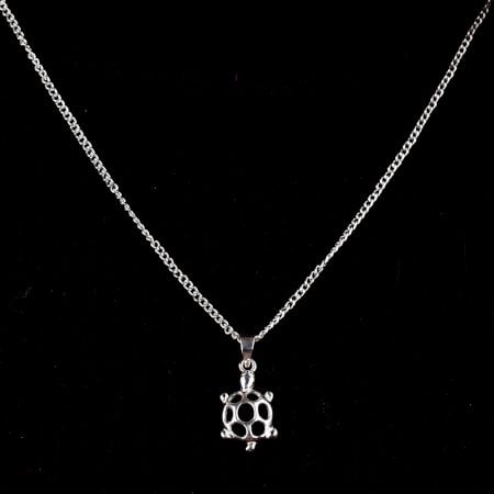 92.5 Sterling Silver Turtle Charm Pendant