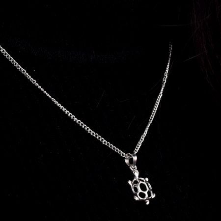 92.5 Sterling Silver Turtle Charm Pendant