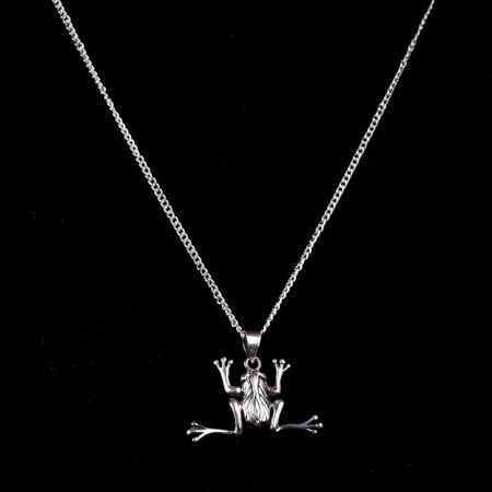 Jumping Tree FrogÂ 92.5 Sterling Silver Pendant