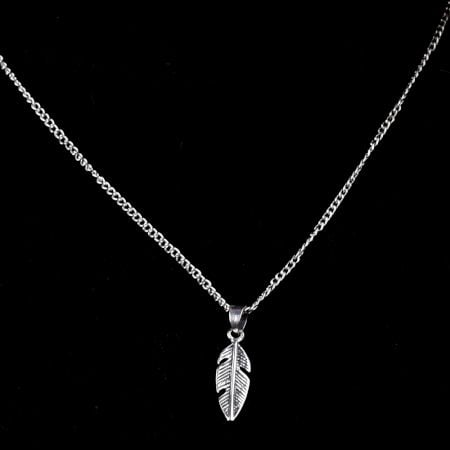 Feather Fashion 92.5 Sterling Silver Pendant Necklace