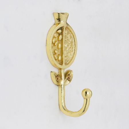 Golden Handmade Pomegranate Design Iron Wall Hook
