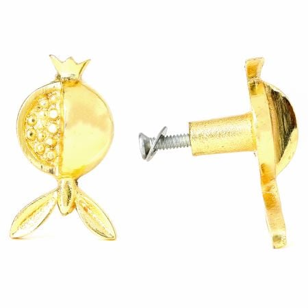 Golden Pomegranate Design Iron Cabinet Knob