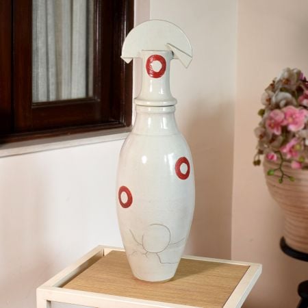 Premium Ceramic Circle Vase by Artist Meena Vohra