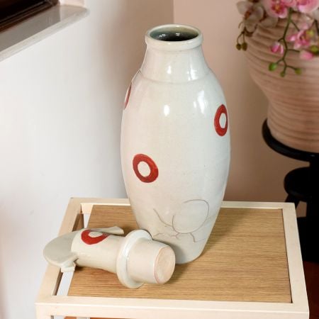 Premium Ceramic Circle Vase by Artist Meena Vohra