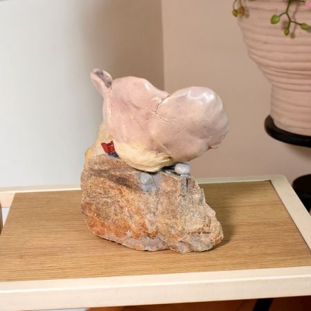 Handmade Ceramic Rose Sculpture by Artist Meena Vohra