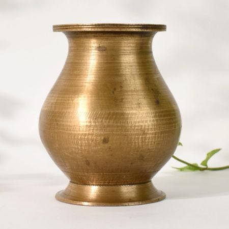 Handmade South Indian Brass Vintage Holy Water Pot