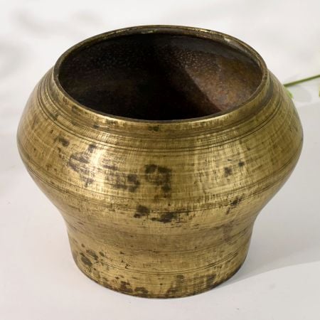 Vintage Handmade Brass Pot for Flower Decor and Home Styling