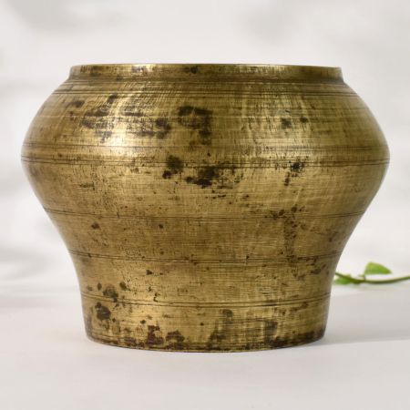 Vintage Handmade Brass Pot for Flower Decor and Home Styling