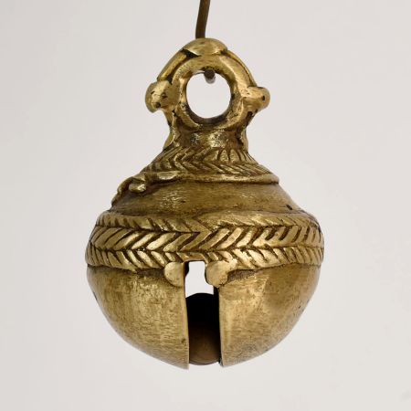 Northern India Antique Bell Metal Cow Bell Rustic Home Accent