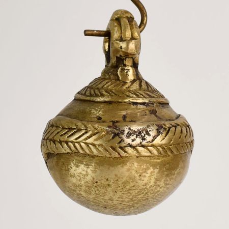 Northern India Antique Bell Metal Cow Bell Rustic Home Accent