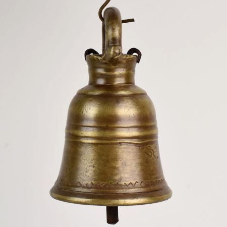 Handmade Vintage Temple Bell Made of Bell Metal in Himalayan Art