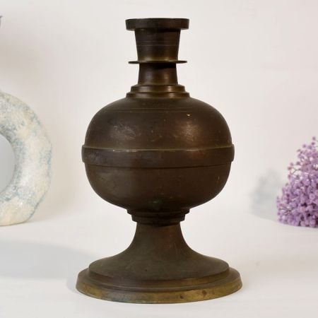Handcrafted Finest Brass Hookah Base for Unique Floral Decoration