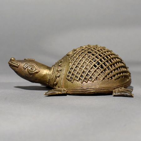 Traditional Dhokra Brass Tortoise Statue for Home Decor