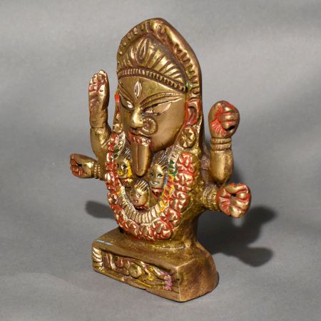Handcrafted Finest Brass Kalighat Maa Kaali Statue for Temple