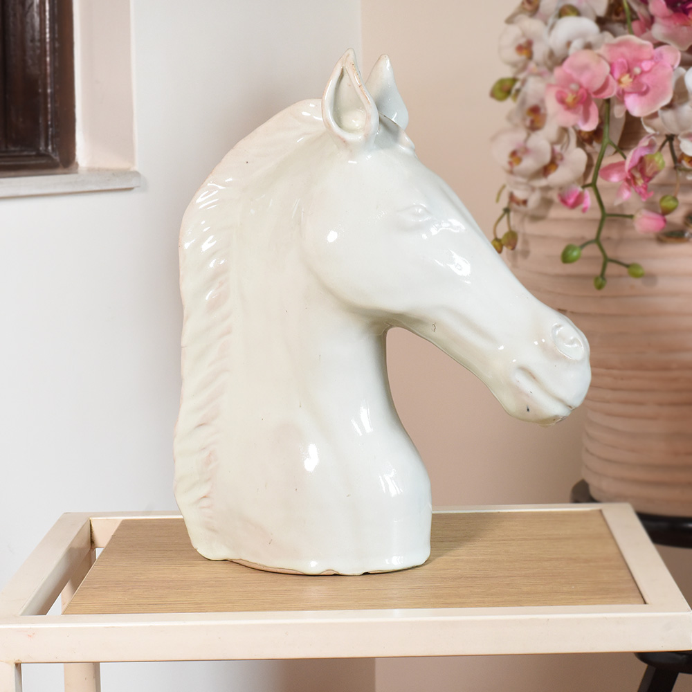 Handmade Ceramic Horse Sculpture by Artist Meena Vohra