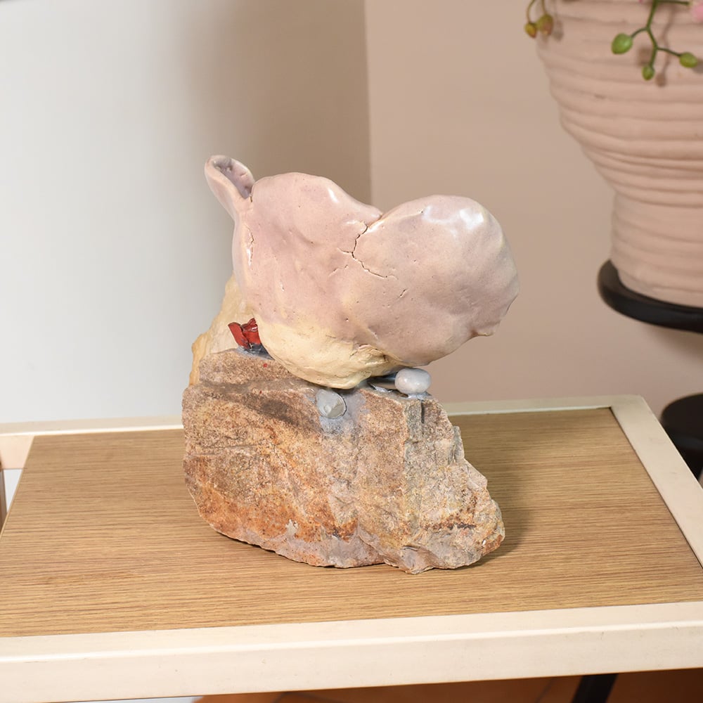 Handmade Ceramic Rose Sculpture by Artist Meena Vohra