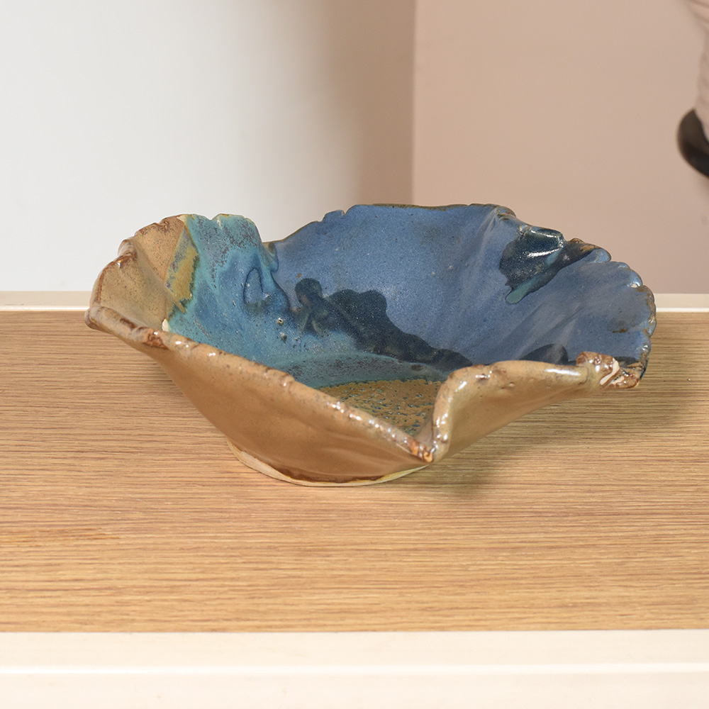 Handcrafted Ceramic Blue Bowl by Artist Meena Vohra